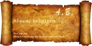 Alexay Brigitta névjegykártya
