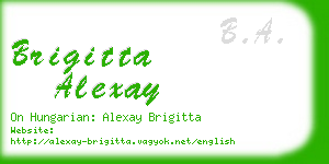 brigitta alexay business card